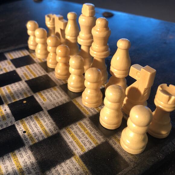 Scrapbook Chess Set - Highlighted Newspaper - Picture 6 of 12